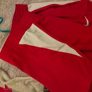 Nike Red and White Sports Shorts